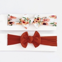 Baby Headband Comfy Wide Bow 2pcs (TBHB8412)